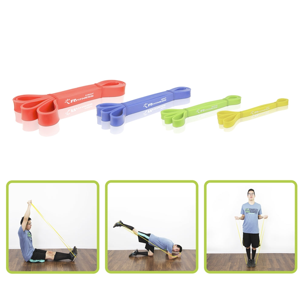 Rfitness RF1506-BL Professional 41-Inch Long LOOP Stretch Latex Exercise Band, HEAVY (Blue)